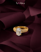 Golden Solitaire Ring