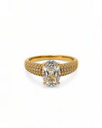 Golden Solitaire Ring