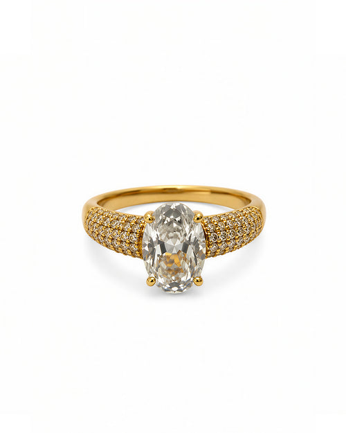 Golden Solitaire Ring