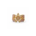 Crystal Floral Cluster Statement Ring