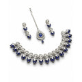 Royal Blue Sapphire & Diamond Bridal Set